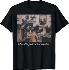 Literally Just a Hairstylist Funny Raccoon Salon Humor T-shirt picture