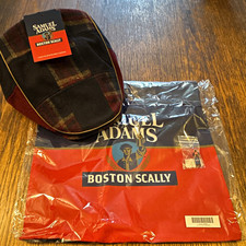 Samuel Adams Men’s Flat Cap Plaid Black/Red XL Lined Casual Beer Theme picture