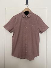 Comune Shirt Mens Sz S Pink Short Sleeve Button Up Cotton Blend Casual Preppy picture