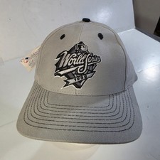 Vintage 1996 World Series MLB Hat Logo 7 LogoAthletic Grey Snapback NWT picture