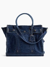 Gap Denim Five Pocket Tote Large, Dark Wash, NWT picture