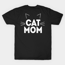 Cat Mom Ears And Whiskers Cute Pet Cotton Graphic T-shirt picture