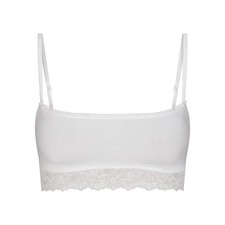 Skims Lightweight Cotton Bandeau Bralette - New - Snow White - Large picture