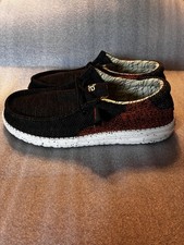 hey dudes mens Shoes Size 9 wally sox wave jave brown Unique Slip Ons picture