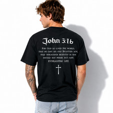 Christian Bible Verse Graphic T-Shirt Faith Religious Casual Tee picture