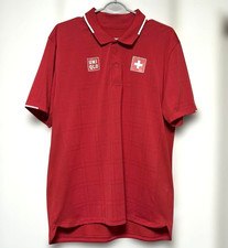 Uniqlo Roger Federer Switzerland Tennis Polo Shirt Red Men's XL DRY-EX picture