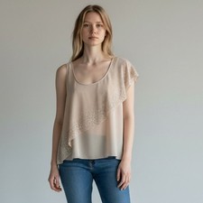 NWT - Ann Taylor Shimmering Beige Blouse picture