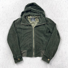 Twilight New Moon Bella Swan Corduroy Bomber Jacket Size Large Green NECA  Y2K picture