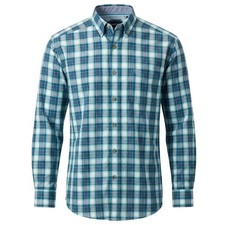 Ariat Pro Series Mens Large Blue Plaid Long Sleeve Western Button Down Shirt AC picture