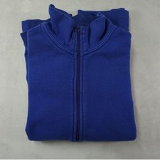 Vintage Polo Ralph Lauren Jacket Mens Large Blue Full Zip Fleece Lined Mock Neck picture