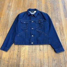 True Vintage 70s Wrangler No Fault Denim Trucker Jacket 126MJ Sz 44 Made In USA picture