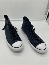 Converse A13276C CT Gingham Leather Lace Up Sneakers Navy Men's 11.5 Womens 13.5 picture