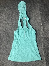 Lorna Jane Intrigue Tank Top Womens Small Blue Teal Quarter Zip Active Hoodie picture