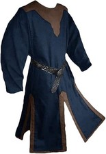 Mens Medieval Costume Renaissance Templar Tunic Viking Knight XX-Large Brown picture