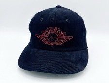 NEW Vintage Nike 1985 Air Jordan 1 Wings Logo Corduroy Snapback Hat ~ Never worn picture