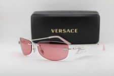 NEW VERSACE MOD. 2279 1000/84 SILVER PINK AUTHENTIC SUNGLASSES 60-18 picture
