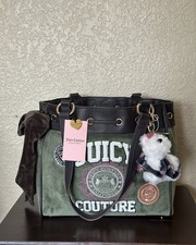 Brand New Juicy Couture Daydreamer Super Greens Velour Graphic Tote Bag Y2K NWT picture