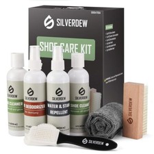 7PIECE Shoe Cleaning Kit w/2 Bottles Shoe Cleaner 2 Brushes Deodorizer Protector picture