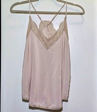 NEW Lovestitch Women’s Nude Lace Trim Camisole Tank Size Medium picture
