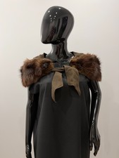 Rare Vintage 1960s Genuine Fur Capelet Shoulder Wrap Stole Luxury Retro picture