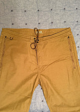 Roark Adventure Men’s Green Slim Tapered Canvas Pants 38x32 Drawstring Zip picture