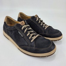 Mephisto Men Sneaker Bradley Navy Blue Leather US 10.5 Air-Relax Walking Shoe picture