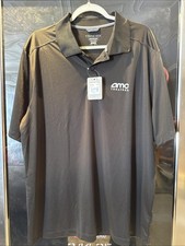 Original AMC Theatres Black Short Sleeve Polo Shirt Unisex Sz XL- RARE picture