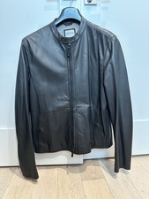 Authentic Armani Collezioni Leather Jacket Men Size USA42 , EU52 , Super clean. picture