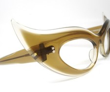 Vintage Wild France Cat Eye Glasses Eyeglasses or Sunglasses Pointy Frame picture