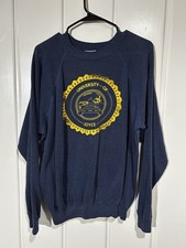 Vintage University of Montana Joyce Sweatshirt Navy Gold Raglan Crewneck Xl picture