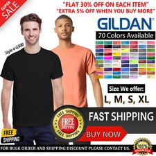 Gildan Mens G500 Premium Short Sleeve Heavy Cotton Plain Blank Casual T-Shirt picture