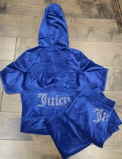 NWT Size Small JUICY COUTURE BLING TRACKSUIT - Mascot Blue - Pants & Hoodie Set picture