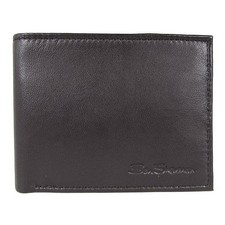 Ben Sherman Mens Kensington Collection 16005C Leather Passcase Wallet, Black picture
