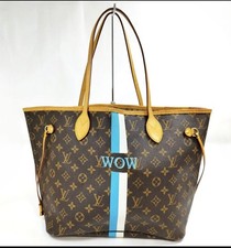 Louis Vuitton Neverfull MM Custom WOW/Blue Stripe picture