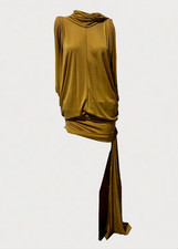 BNWT CHRISTOPHER ESBER CARAMEL DRAPED MINI DRESS SAMPLE - SIZE 4 US picture