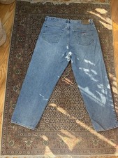 Vintage Tommy Hilfiger Jeans Mens 36x32 Blue Baggy Loose Fit Skater Y2K picture