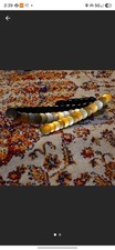 Vintage Metal Disc Belt with Black Elastic Band picture