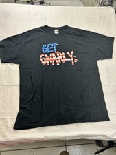 VTG Y2K “Get Gnarly” Black Streetwear T-shirt XL Katseye Patriotic 4th Of July picture