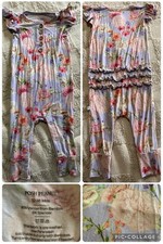Posh Peanut Short Sleeve Floral Romper picture
