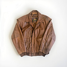Vintage 90’ Mens Bomber Jacket XLT Brown Wilson’s Adventure Bound Thinsulate picture