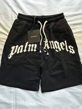 Palm Angels Large Logo Shorts Black Size S picture