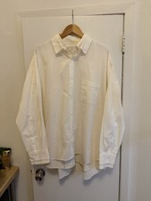 ssstein double collar cuff silk cotton White button up shirt Size medium Men’s picture