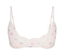 Skims Fits Everybody Lace Bralette XL Candy Hearts picture