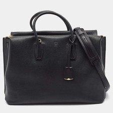 MCM Milla Large Black Leather Tote picture