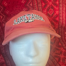 American Dry Goods Lake Tahoe Red Cotton Baseball Cap, Adj, One Size picture