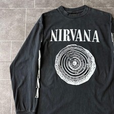 Vintage NIRVANA Mens Black Long Sleeve T-Shirt Size XL picture