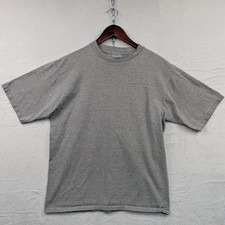 VTG All Sport T-Shirt Men's L Gray Blank Streetwear Single Stitch USA Made 90s picture