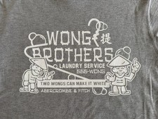 Extremely Rare Famous Offensive Abercrombie & Fitch Wong Brothers Shirt Large picture