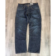 Gustin Raw Selvedge Denim Jeans Slim Fit Mens 33 Indigo Blue Made in USA 116699 picture