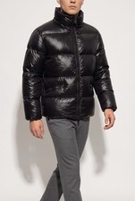 Moncler Black Down Jacket Men's Size 2 Logo Stitch Back Puffer Coat picture